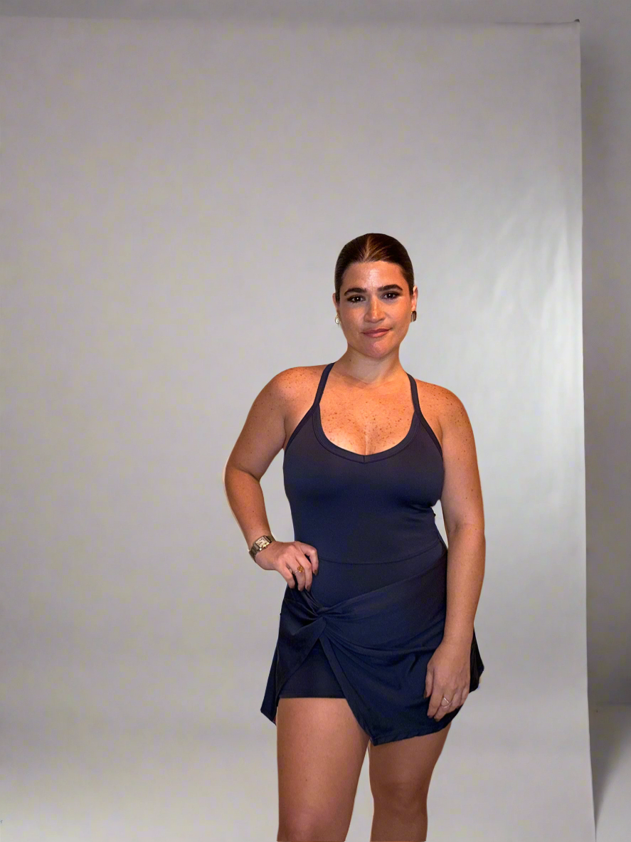 Navy tenis mini dress