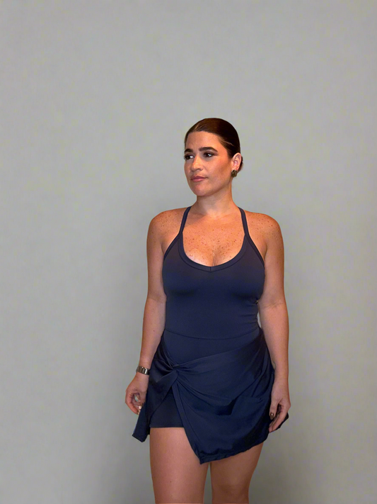 Navy tenis mini dress