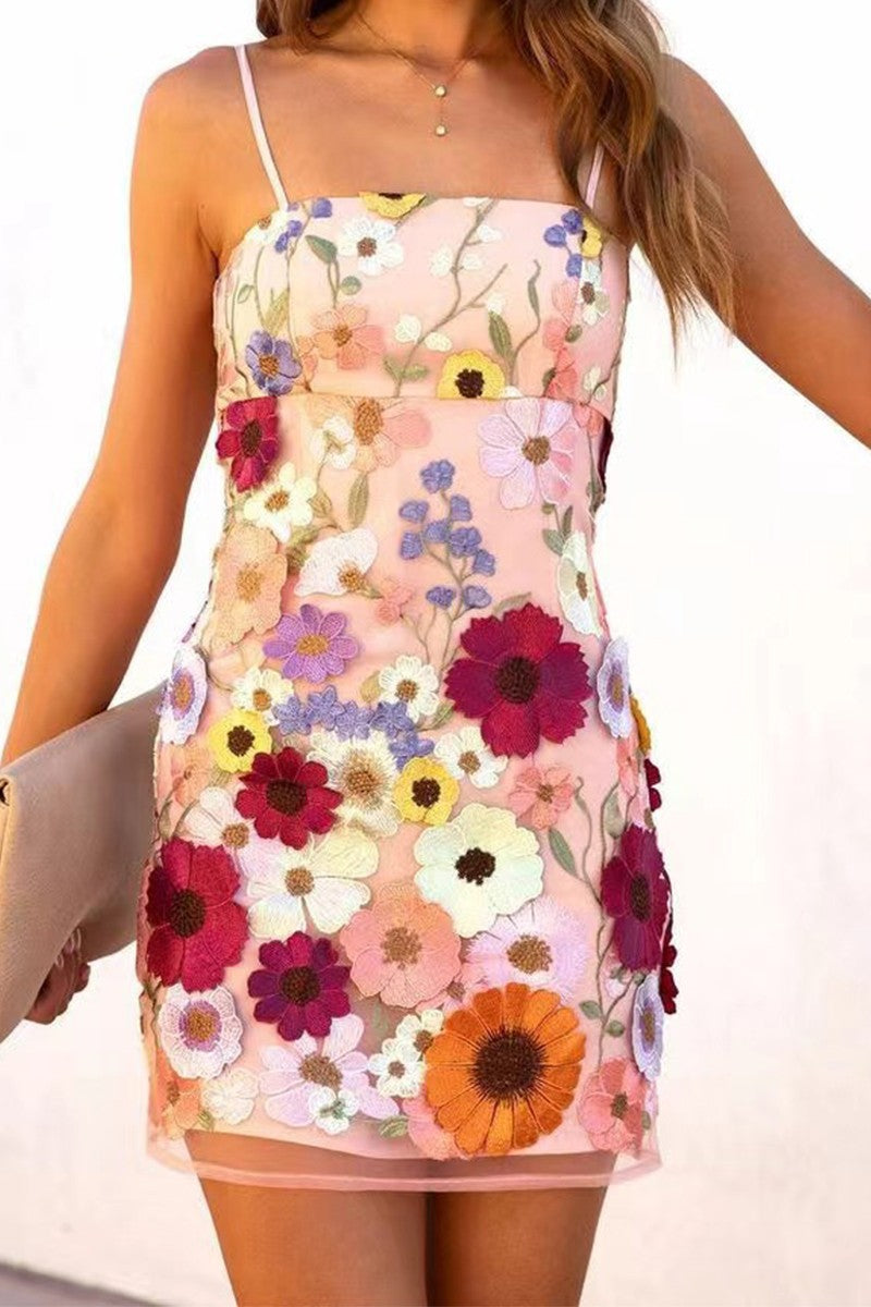 Flower Mini Dress